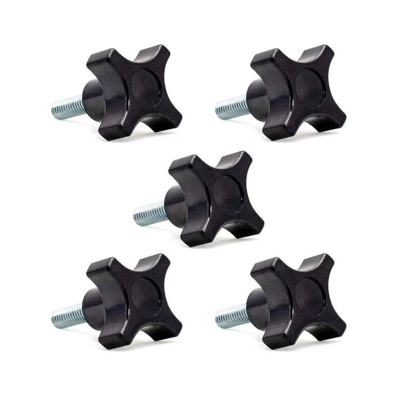 POWERTEC 1/4 pulgadas -20, Perilla de perno de 4 puntos (Paquete de 5) - QNB3008