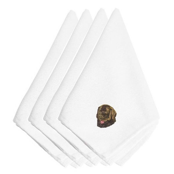 Carolines Treasures Newfoundland Embroidered Napkins, Set of 4 - EMBT2373NPKE