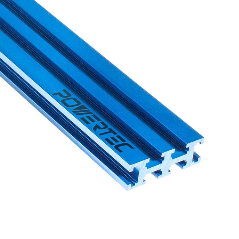 POWERTEC 36 pulgadas x 2-1/4 pulgadas Riel T Universal Multifuncional de Aluminio - 71182