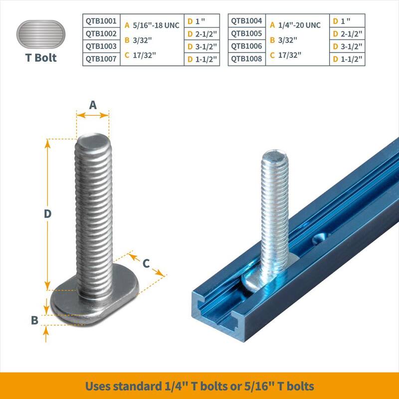 RAÍL EN T UNIVERSAL DE 24 PULGADAS CON 100 PIEZAS DE TORNILLOS PARA MADERA, PERFIL DE DOBLE CORTE CON AGUJEROS DE MONTAJE PRETALADRADOS - 71859