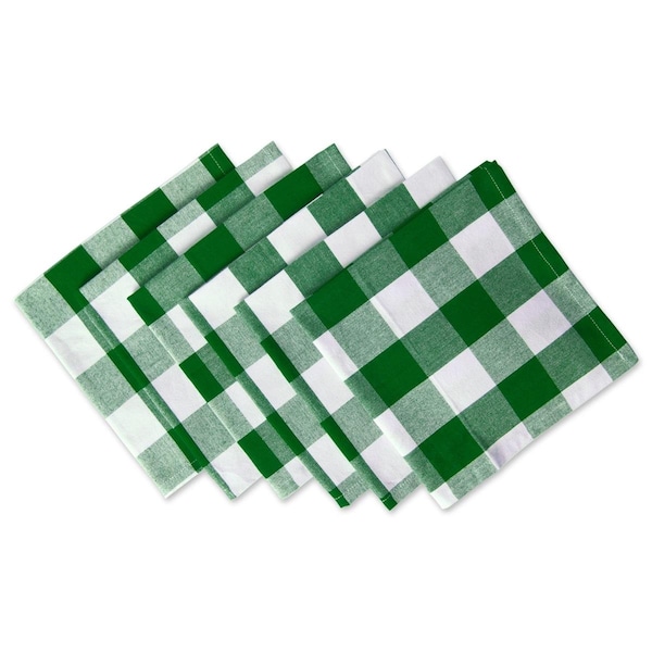Fastfood Shamrock Green Buffalo Check Napkin - FA1541473