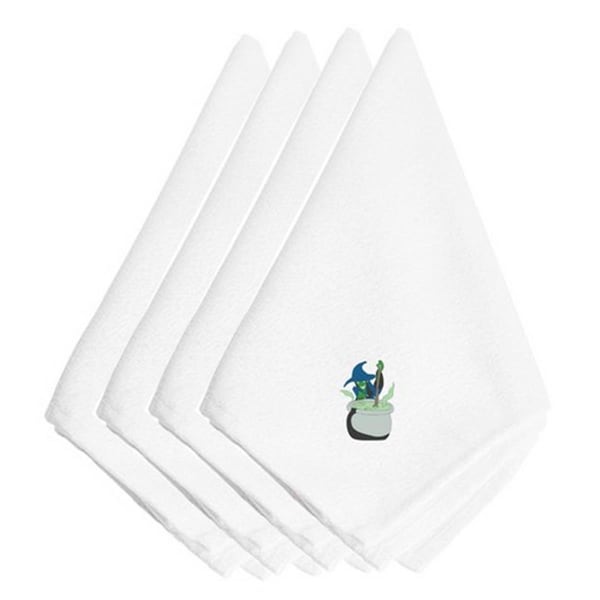 Carolines Treasures Halloween Witch with Coldrum Embroidered Napkins, Set of 4 - EMAI0001NPKE