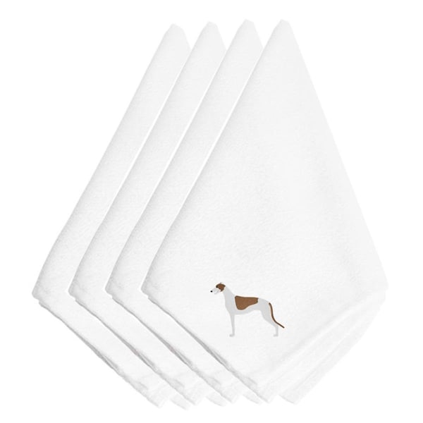 Carolines Treasures Greyhound Embroidered Napkins, Set of 4 - BB3405NPKE