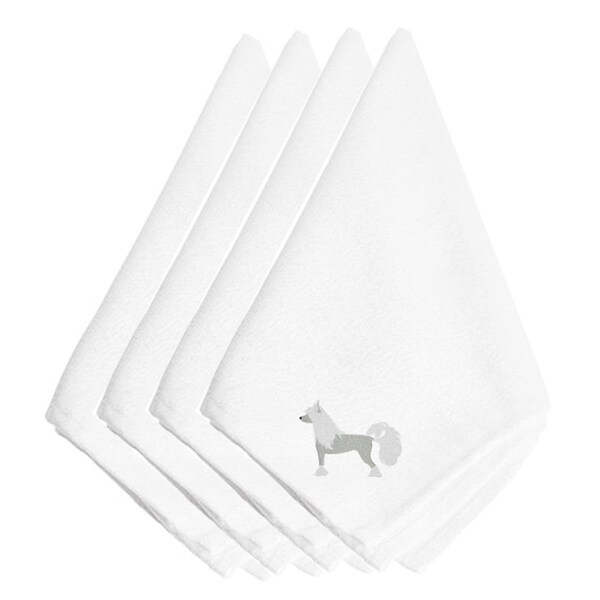 Carolines Treasures Chinese Crested Embroidered Napkins, Set of 4 - BB3443NPKE