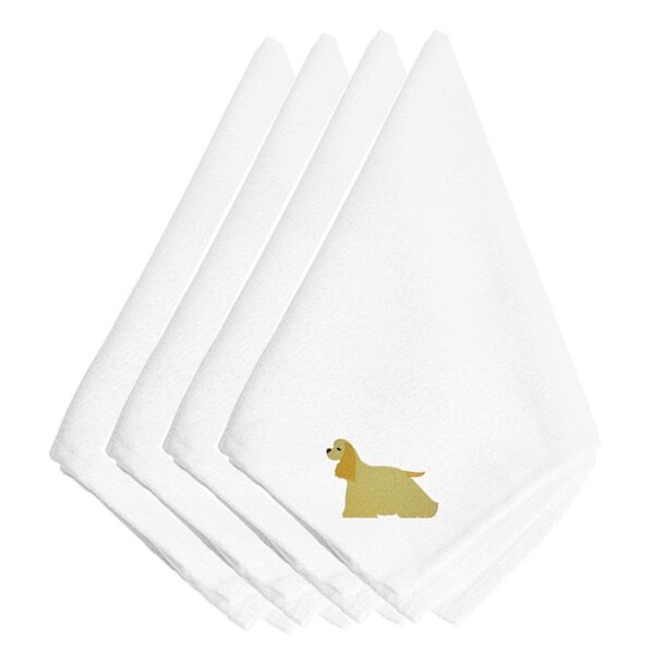 Carolines Treasures Cocker Spaniel Embroidered Napkins, Set of 4 - BB3386NPKE