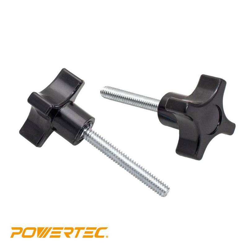 Perilla de perno de 4 puntos POWERTEC de 1/4 in a 20 in, 2 in de largo (paquete de 5) - QNB3011