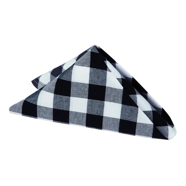 Desorden 17 x 17 in. Buffalo Check Dinner Table Napkins, Black - DE2736946