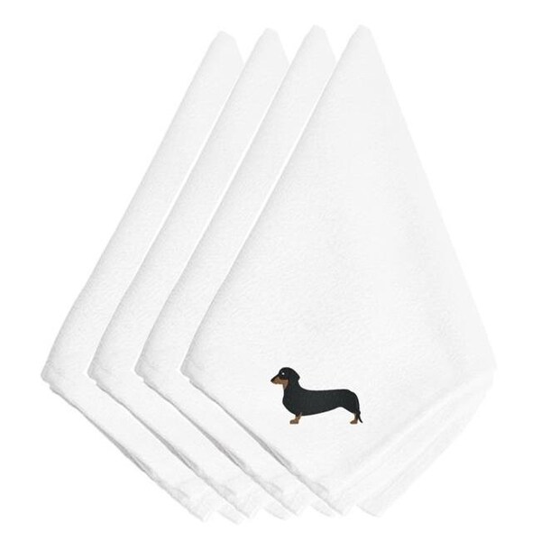 Carolines Treasures Carolines Treasures BB3382NPKE Dachshund Embroidered Napkins; Set of 4 - BB3382NPKE
