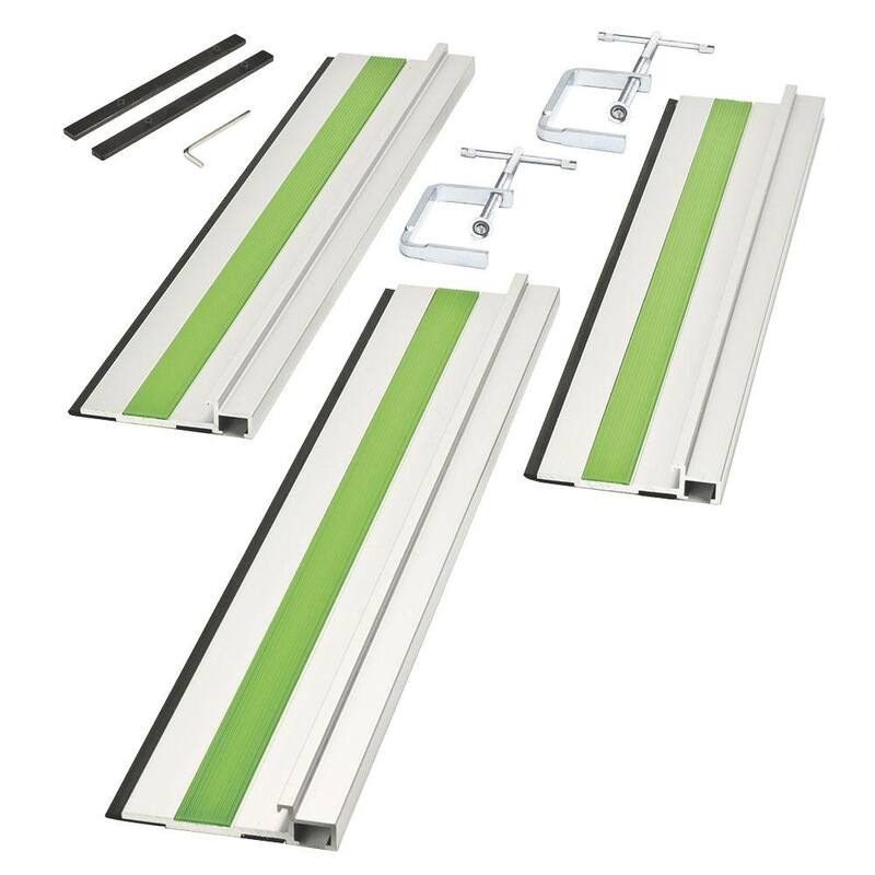 Sistema de riel de corte de arrastre de aluminio para sierra de inmersión de 2 pulgadas Genesis para GCS545C y GPCS535CK (juego de 3 piezas) - GAPCS203