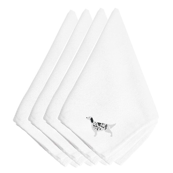 Carolines Treasures English Setter Embroidered Napkins, Set of 4 - BB3381NPKE