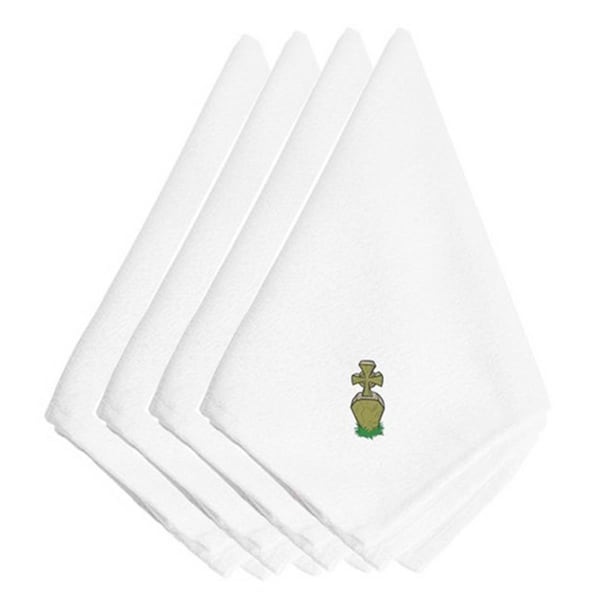 Carolines Treasures Halloween Tombstone Embroidered Napkins, Set of 4 - EMAI0002NPKE