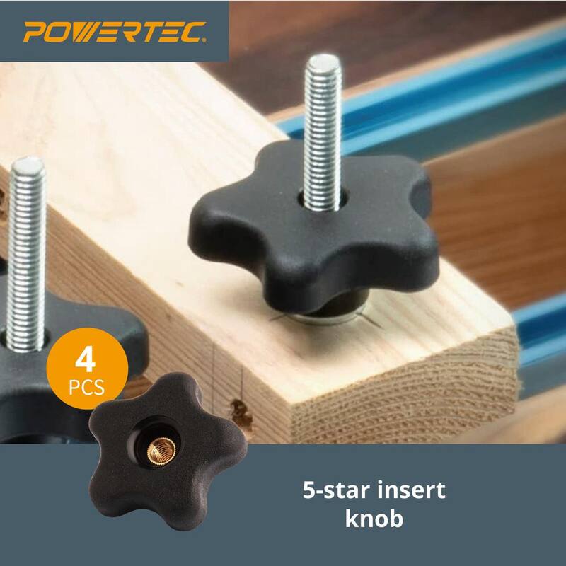 Kit de hardware para plantilla de riel en T de POWERTEC de 5/16-18 pulgadas (46 piezas) - 71174