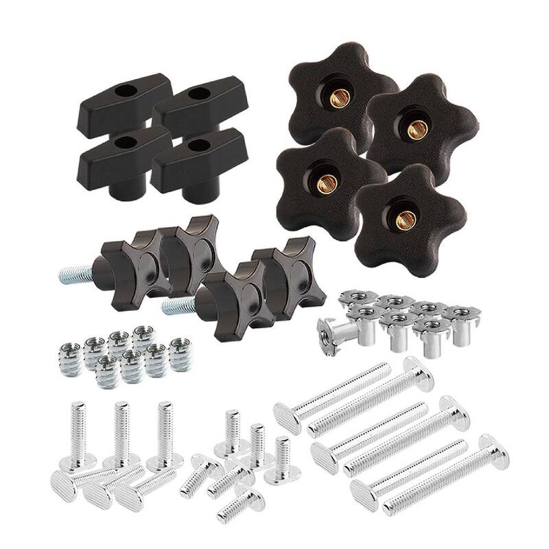 Kit de hardware para plantilla de riel en T de POWERTEC de 5/16-18 pulgadas (46 piezas) - 71174