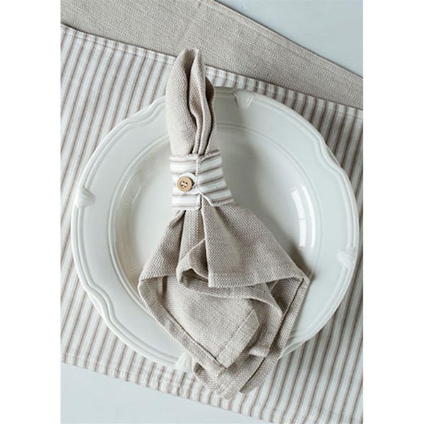Heritage Lace 20 x 20 in. Ticking Napkins - Set of 2 - TK-NPT