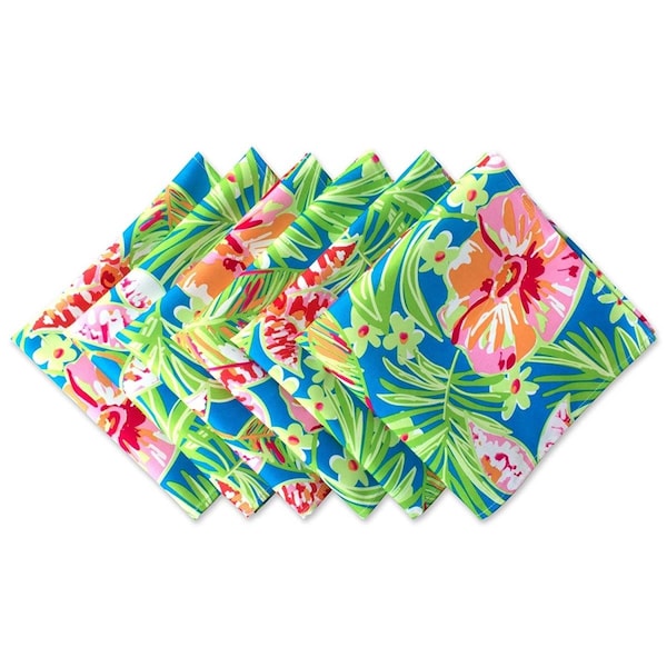 Fastfood 20 x 20 in. Summer Floral Print Outdoor Napkin - FA2567173