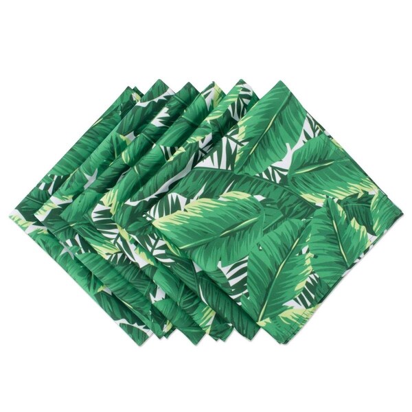 Fastfood 20 x 20 in. Banana Leaf Print Outdoor Napkin - FA2567170