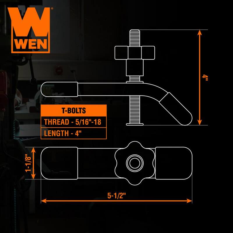 Sujetadores de presión Universal T-Track de 5-1/2 pulgadas para trabajos de carpintería - WAT002