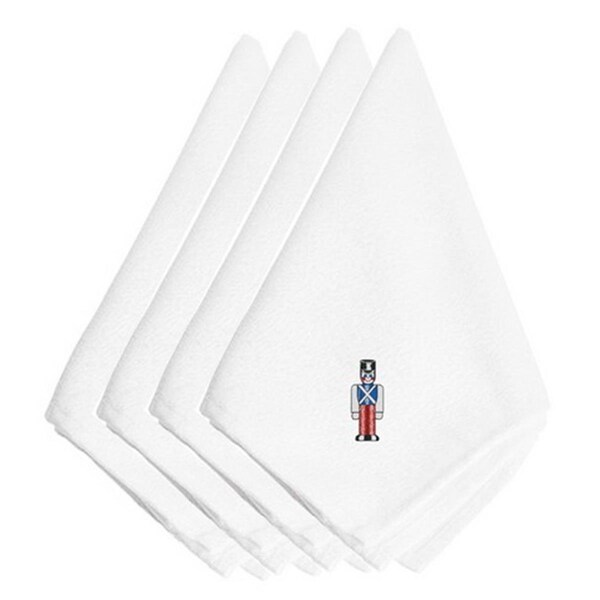 Carolines Treasures Christmas Toy Soldier Embroidered Napkins, Set of 4 - EMBT2076NPKE