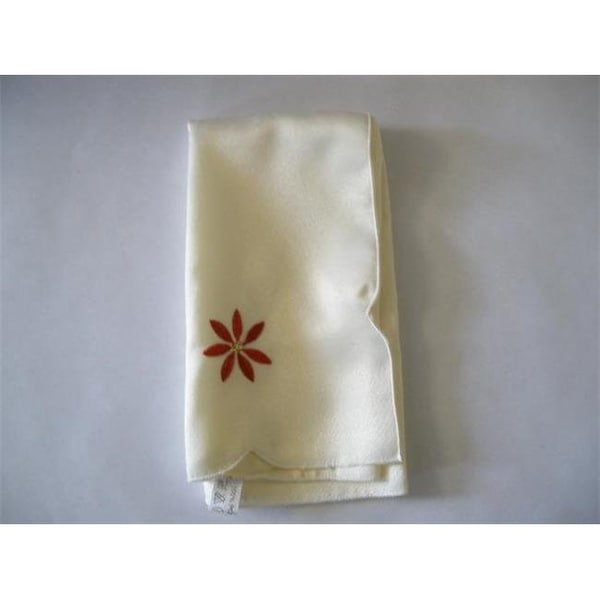 Tapestry Trading Tapestry Trading 05HZ4080-1717-4 Embroidered Christmas Poinsettia Jacquard Napkins; Set Of 4 - 05HZ4080/1717/4
