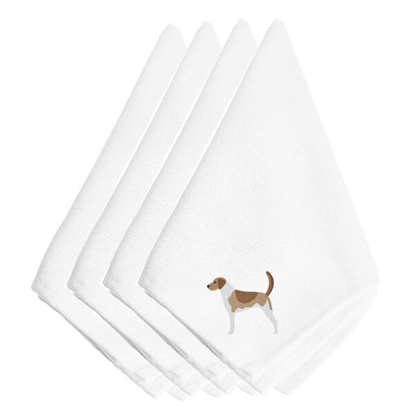 Carolines Treasures American Foxhound Embroidered Napkins, Set of 4 - BB3398NPKE