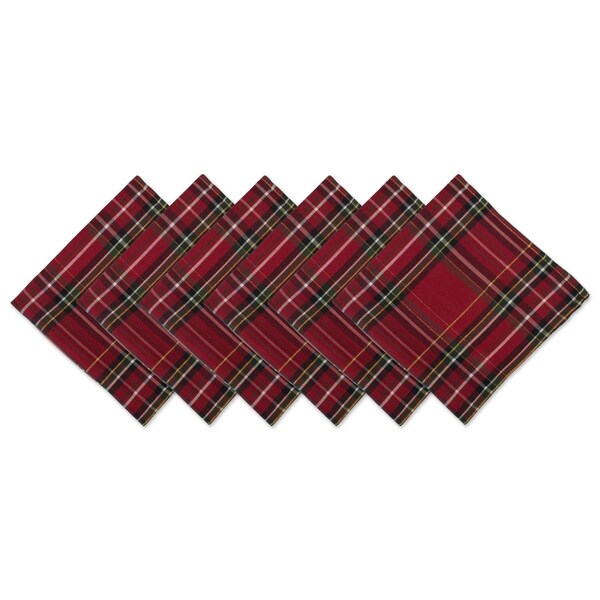 Fastfood Holiday Metallic Plaid Napkin Set - FA2567309