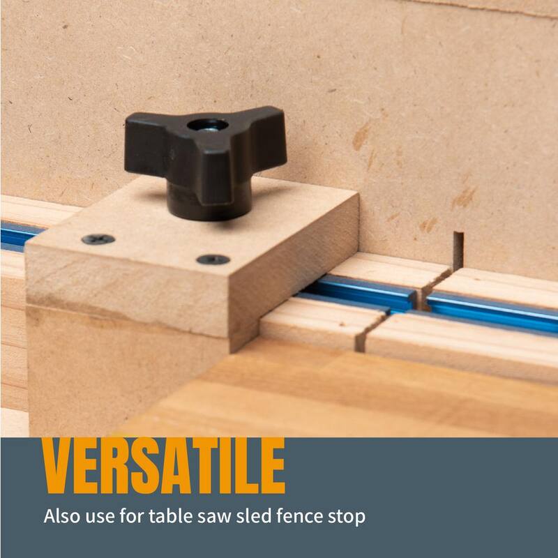 Kit de perilla de riel T-Track POWERTEC con pernos hexagonales de 1/4-20 por 1-1/2 pulgadas y arandelas (paquete de 36) - 71130N