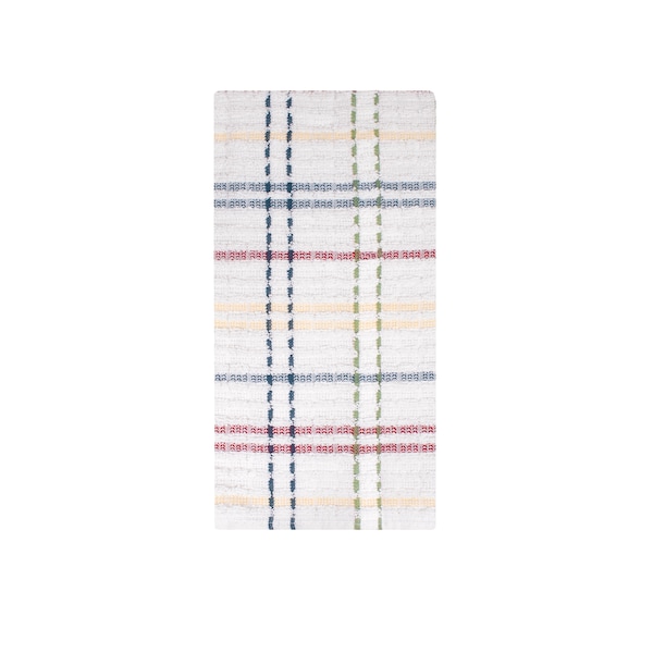 Ritz Royale Check KT 100% Cotton Terry Paprika/Federal Blue/Cactus/Butter - 13083