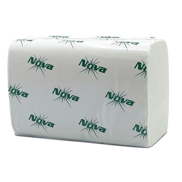 Nova Interfold Dispenser Na in 6.4 in. x 8.8 in. 1/2 Fold 2 ply White 22, 250PK - NOVA QS4300