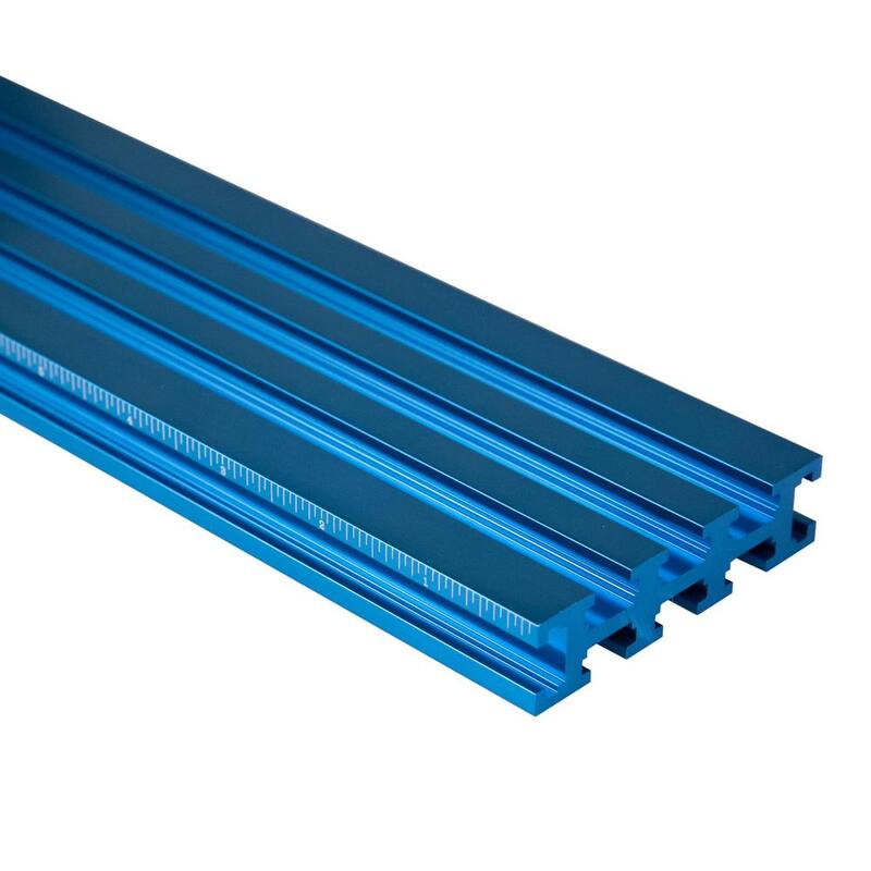 POWERTEC Cerca de T-Track Multi con Medidor de Láser de Derecha a Izquierda, 3 pulgadas de alto x 24 pulgadas de largo Multi Track - 71488N
