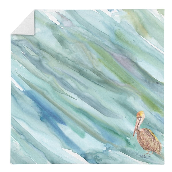 Carolines Treasures Brown Pelican on Blue Napkin - SC2050NAP