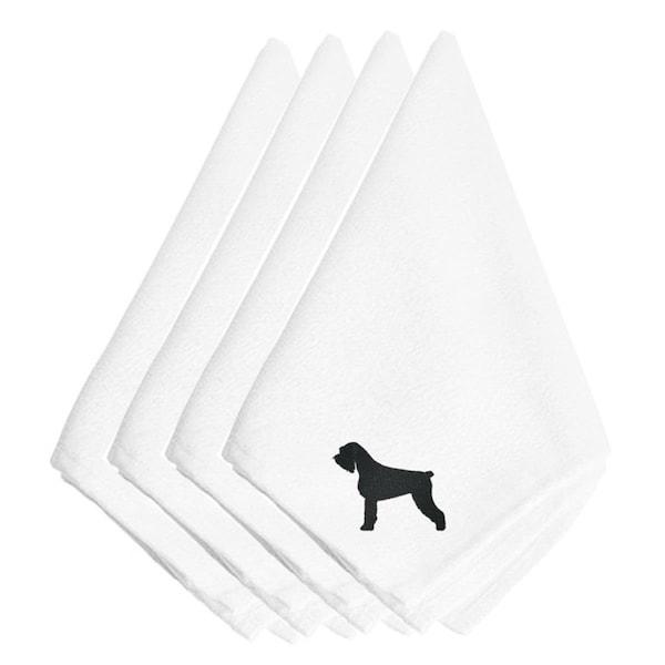 Carolines Treasures Giant Schnauzer Embroidered Napkins, Set of 4 - BB3473NPKE