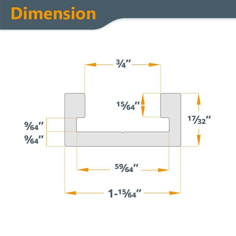Riel en T de Aluminio de 32 pulgadas de POWERTEC con 10 pernos de bloqueo para ranuras de inglete de 3/4" x 3/8", tamaño de rosca 1/4"-20, 2" de longitud - 71817