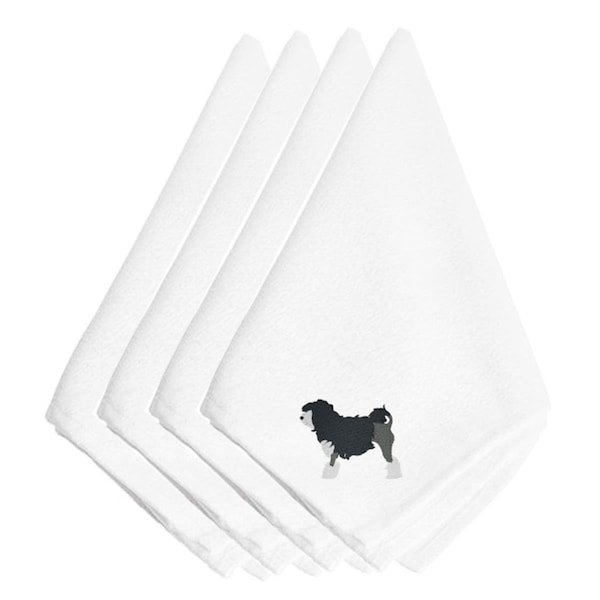 Carolines Treasures Lowchen Embroidered Napkins, Set of 4 - BB3435NPKE