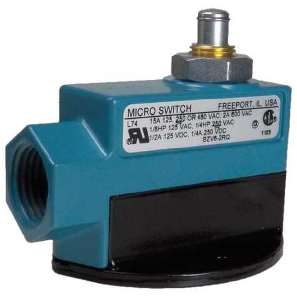 Switch de límite Honeywell, con tope, 1NC/1NO, 15A @ 600V CA, Ubicación del actuador: Arriba - BZV6-2RQ