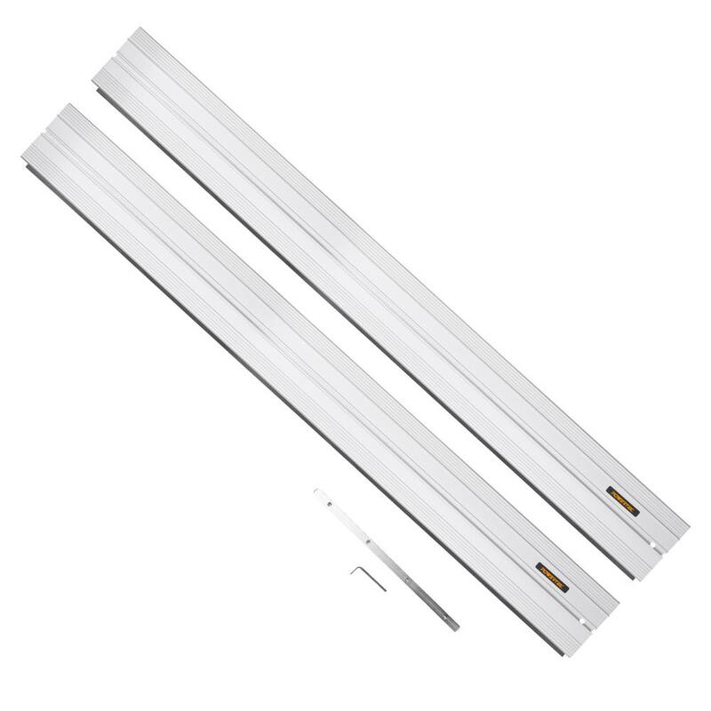 Set de unión de rieles de guía de aluminio extruido de 55 pulgadas para proyectos de carpintería compatible con sierras de riel Bosch - 71573