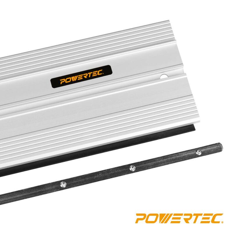 Set de unión de rieles de guía de aluminio extruido de 55 pulgadas para proyectos de carpintería compatible con sierras de riel Bosch - 71573