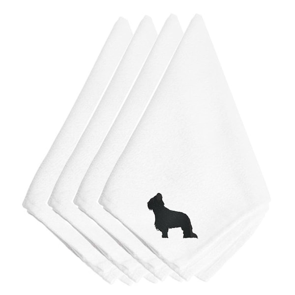 Carolines Treasures Briard Embroidered Napkins, Set of 4 - BB3426NPKE
