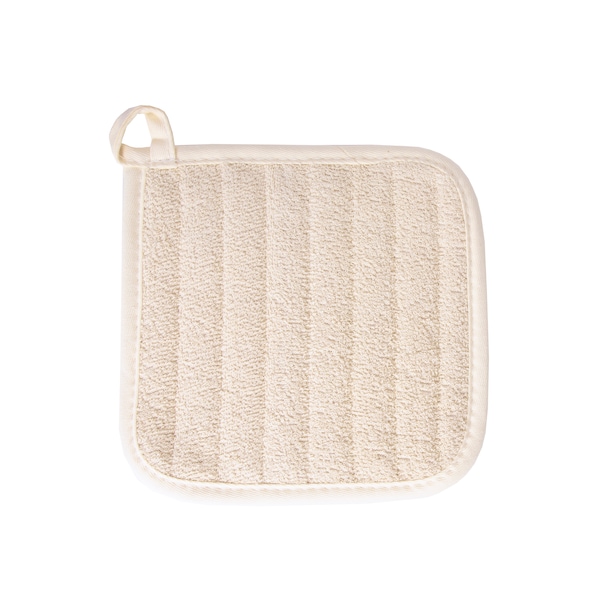 Ritz Concepts Quilted Natural Terry Front / Natural Fabric Back Pot Holder - 35300