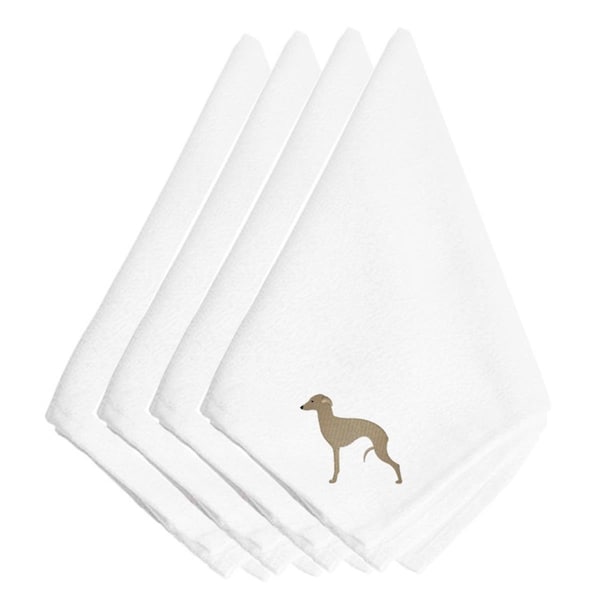 Carolines Treasures Italian Greyhound Embroidered Napkins, Set of 4, 4PK - BB3414NPKE