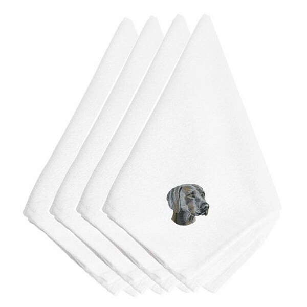 Carolines Treasures Weimaraner Embroidered Napkins, Set of 4 - EMBT2374NPKE