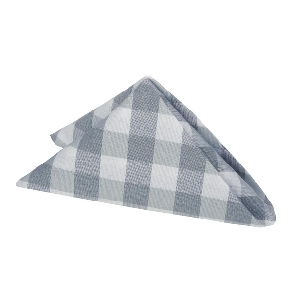 Achim Importing Achim  17 x 17 in. Buffalo Check Dinner Table Napkins, Grey - BCNAPKGY36