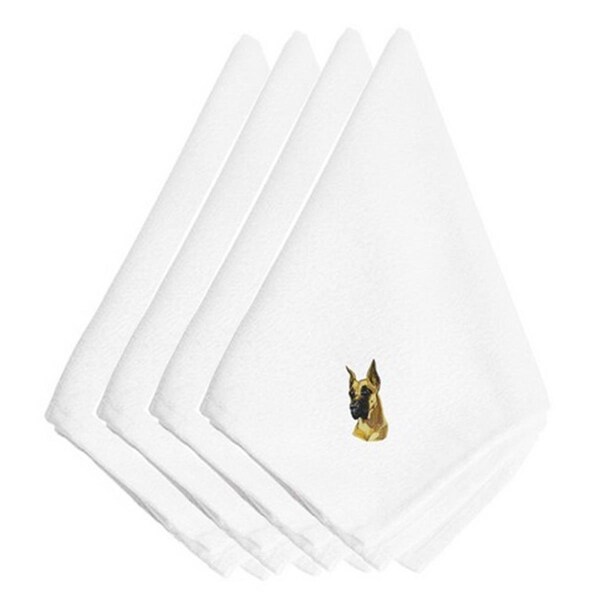 Carolines Treasures Great Dane Embroidered Napkins, Set of 4 - EMBT2303NPKE