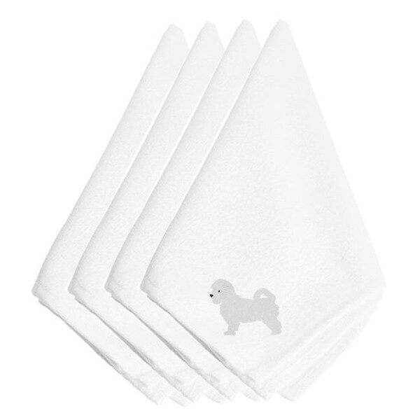 Carolines Treasures Carolines Treasures BB3436NPKE Maltese Embroidered Napkins; Set of 4 - BB3436NPKE