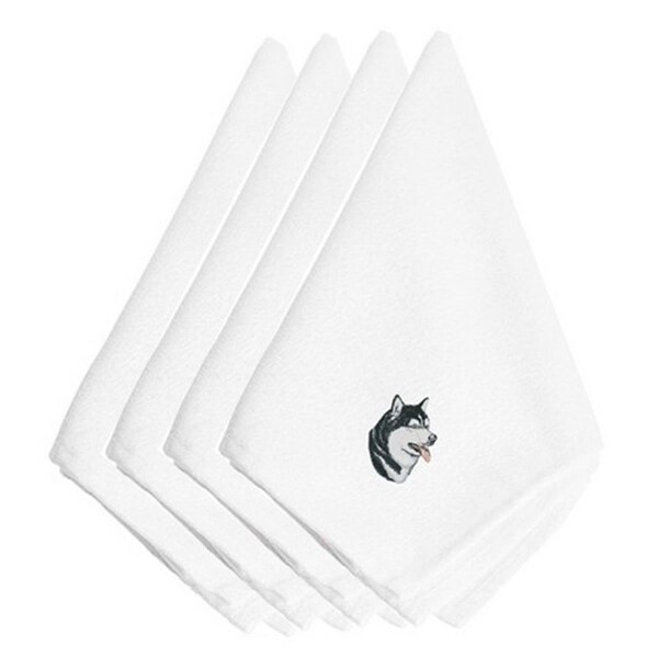 Carolines Treasures Alaskan Malamute Embroidered Napkins, Set of 4 - EMBT2404NPKE