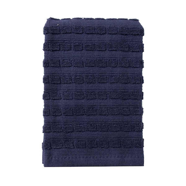 Ritz Classic Solid Dish Cloth 100% Cotton Terry Navy Blue - 22307