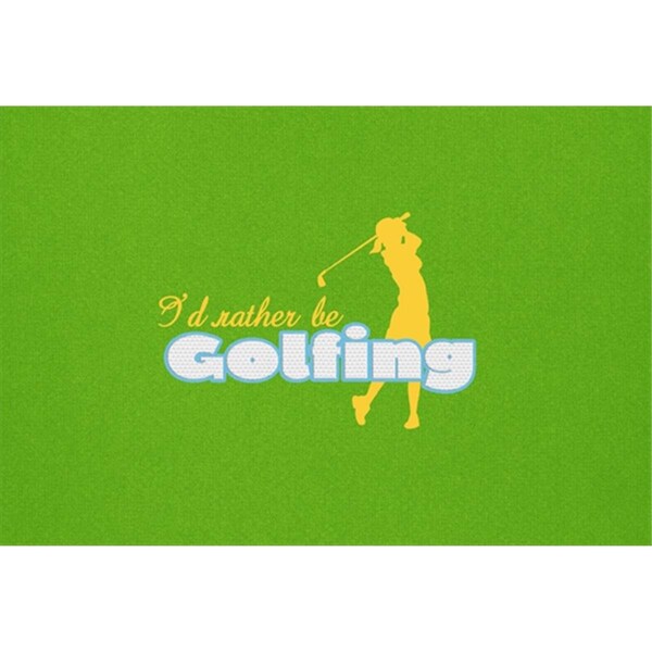 Carolines Treasures I Had Rather Be Golfing Woman On Green Fabric Placemat - SB3093PLMT