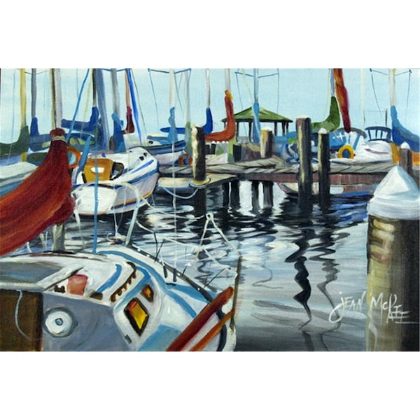 Carolines Treasures Orange Sail Sailboats Fabric Placemat - JMK1065PLMT