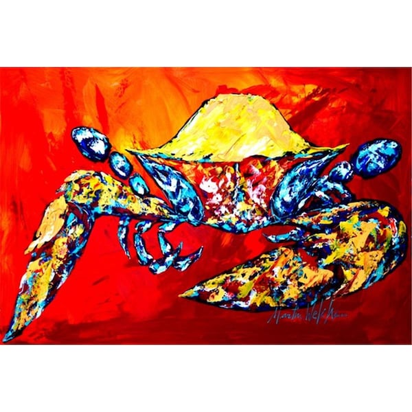 Carolines Treasures Bring it on Crab in Red Fabric Placemat - MW1208PLMT