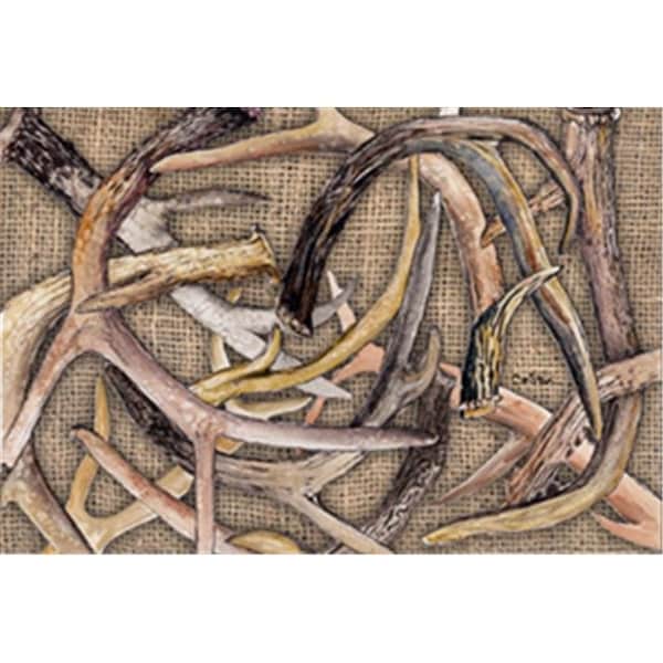Carolines Treasures Carolines Treasures 8732PLMT Deer Horns Fabric Placemat - 8732PLMT
