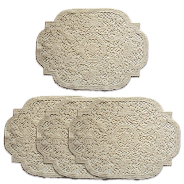 Bpf 14 x 20 in. Medallion Placemats, Caf - Set of 4 - BP2975807